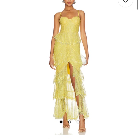 COPY - Zelda Fitz Gown in Lemon Yellow MAJORELLE - Picture 3 of 3